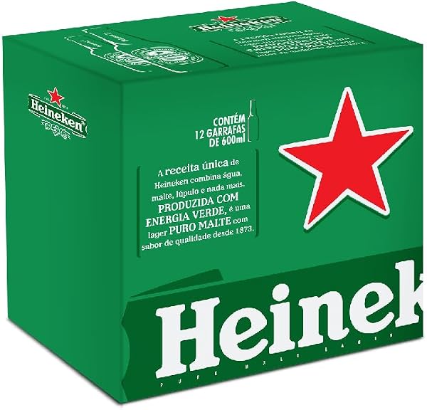 Cerveja Heineken Garrafa 600ml - 12 Unidades